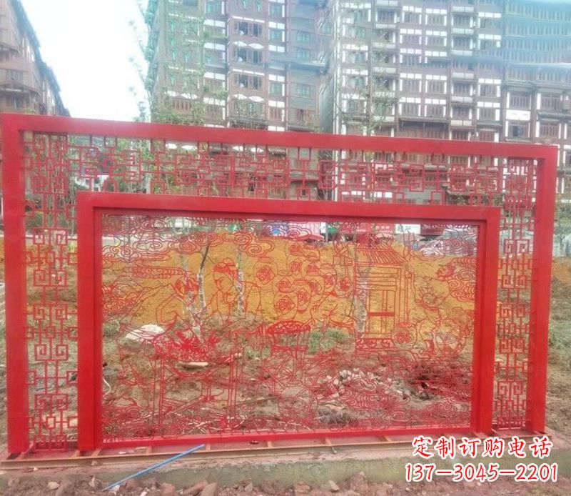 张家口迎春福字剪纸雕塑