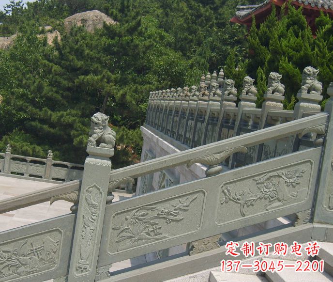 张家口园林仿古石栏板景观石雕 (4)