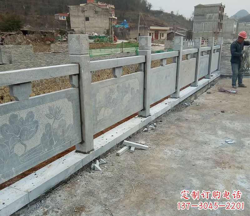 张家口园林仿古石栏板景观石雕 (5)