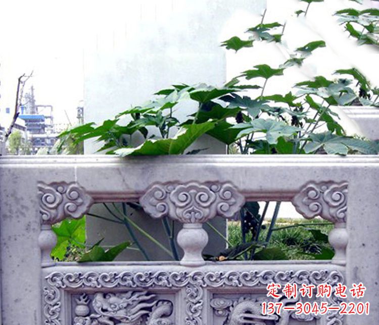 张家口园林仿古石栏板景观石雕 (6)