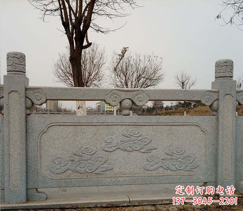 张家口园林护城河石栏板景观石雕