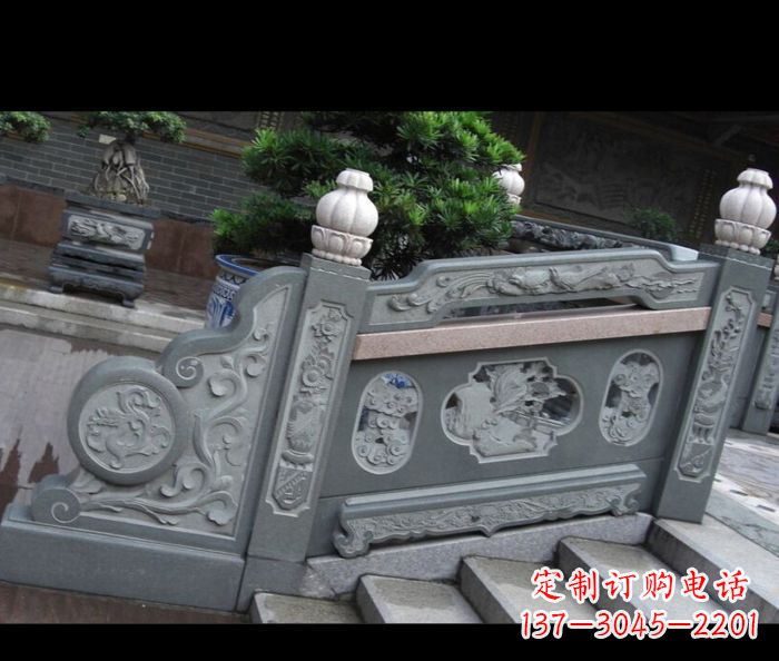 张家口园林景观大理石栏板雕塑 (6)
