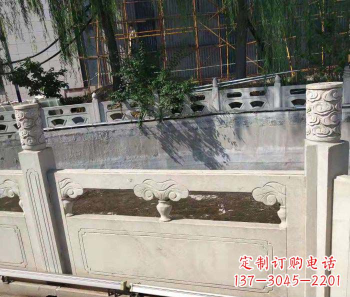 张家口园林景观大理石栏板石雕 (6)