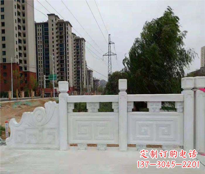 张家口园林景观大理石栏板石雕 (5)