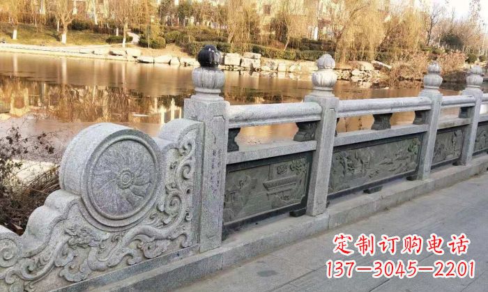 张家口园林景观大理石栏板石雕 (10)
