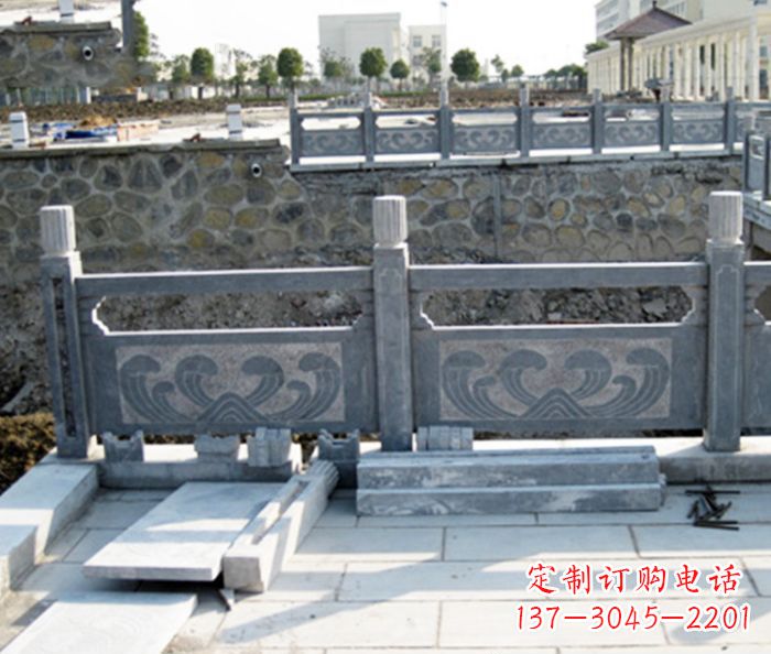张家口园林景观大理石栏板石雕 (11)