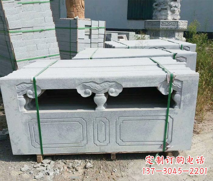 张家口园林景观大理石栏板石雕 (13)