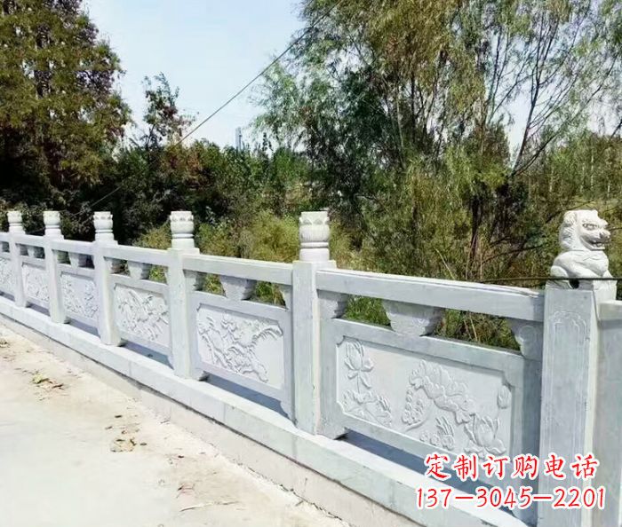 张家口园林景观大理石栏板石雕_1