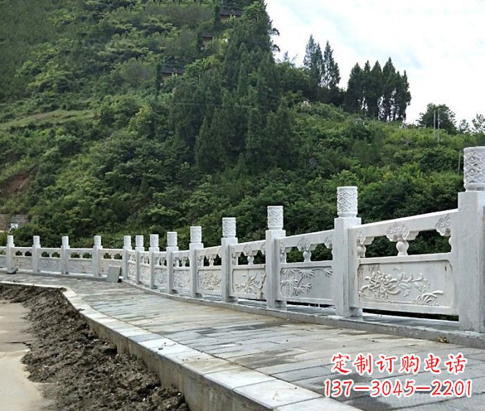 张家口园林景观大理石栏板石雕_2