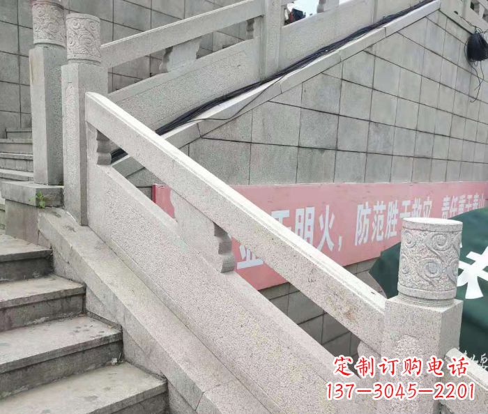 张家口园林景观大理石桥栏板石雕_1 (2)