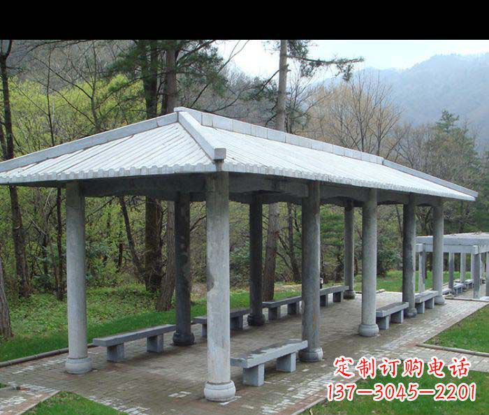 张家口园林景观仿古石雕长廊