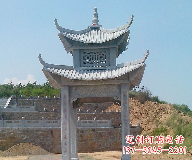 张家口园林景观仿古石雕凉亭