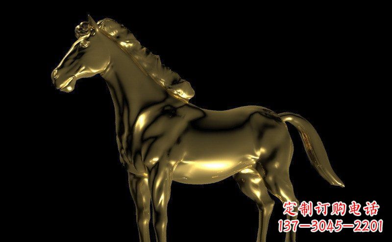 张家口园林马动物景观铜雕
