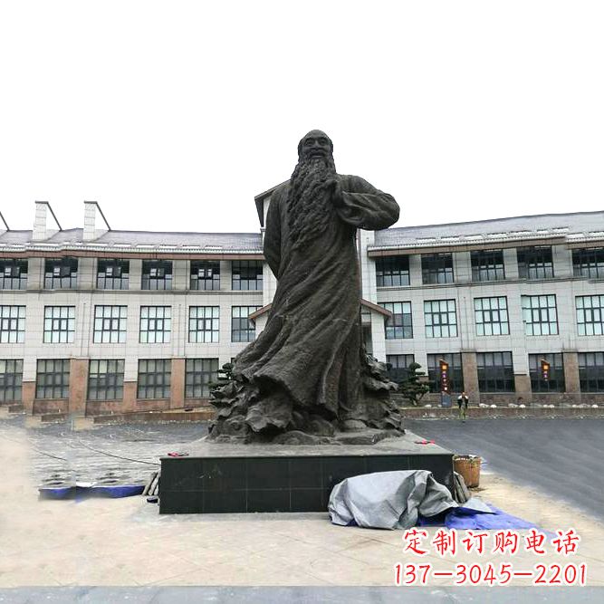 张家口张大千铜雕塑像-景区广场名人雕塑