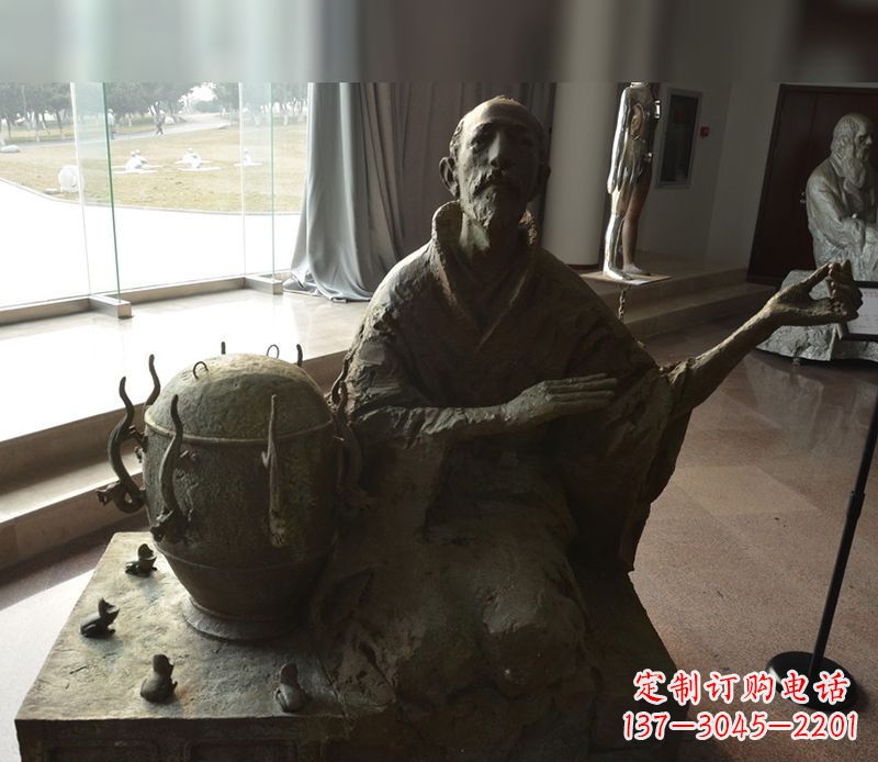 张家口张衡铜雕