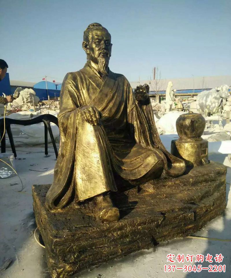 张家口张仲景人物铜雕