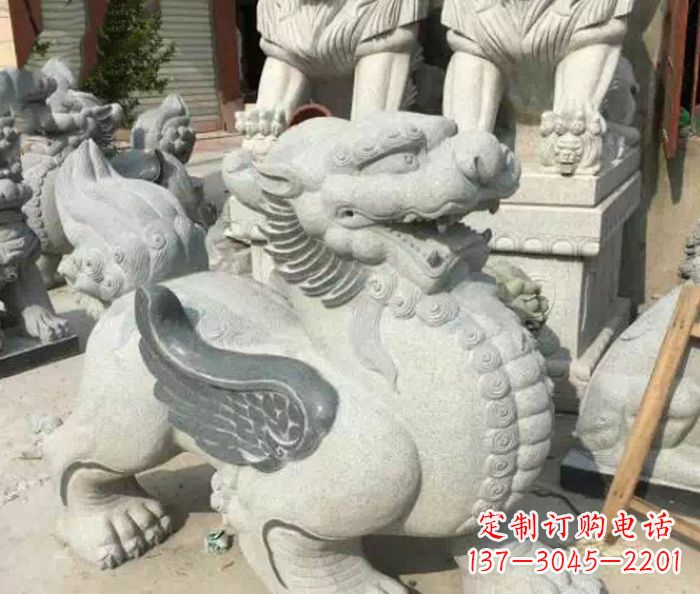 张家口招财神兽仿古貔貅石雕
