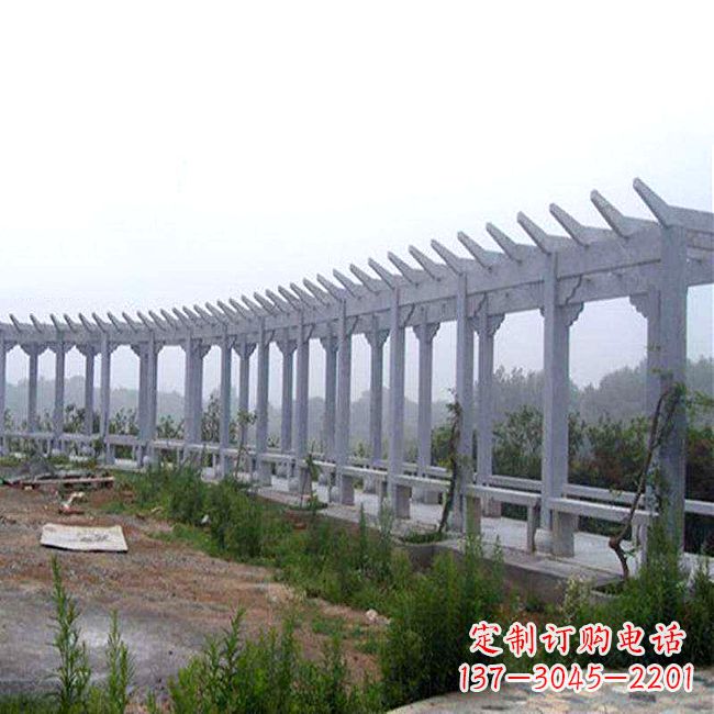 张家口中式花架石雕长廊