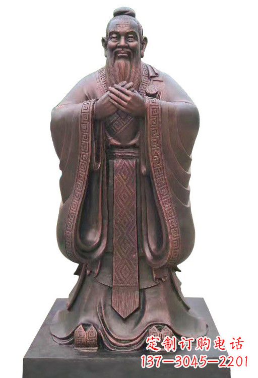 张家口紫铜孔子像
