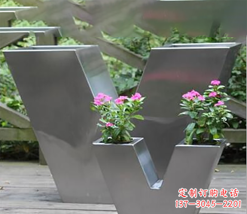 张家口花盆不锈钢雕塑